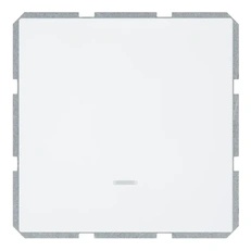 Изображение Выключатель 1-клавишный с подсветкой Jasmart серия FD, белый матовый soft touch